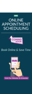 Coming Soon Scheduling Signage 24x70